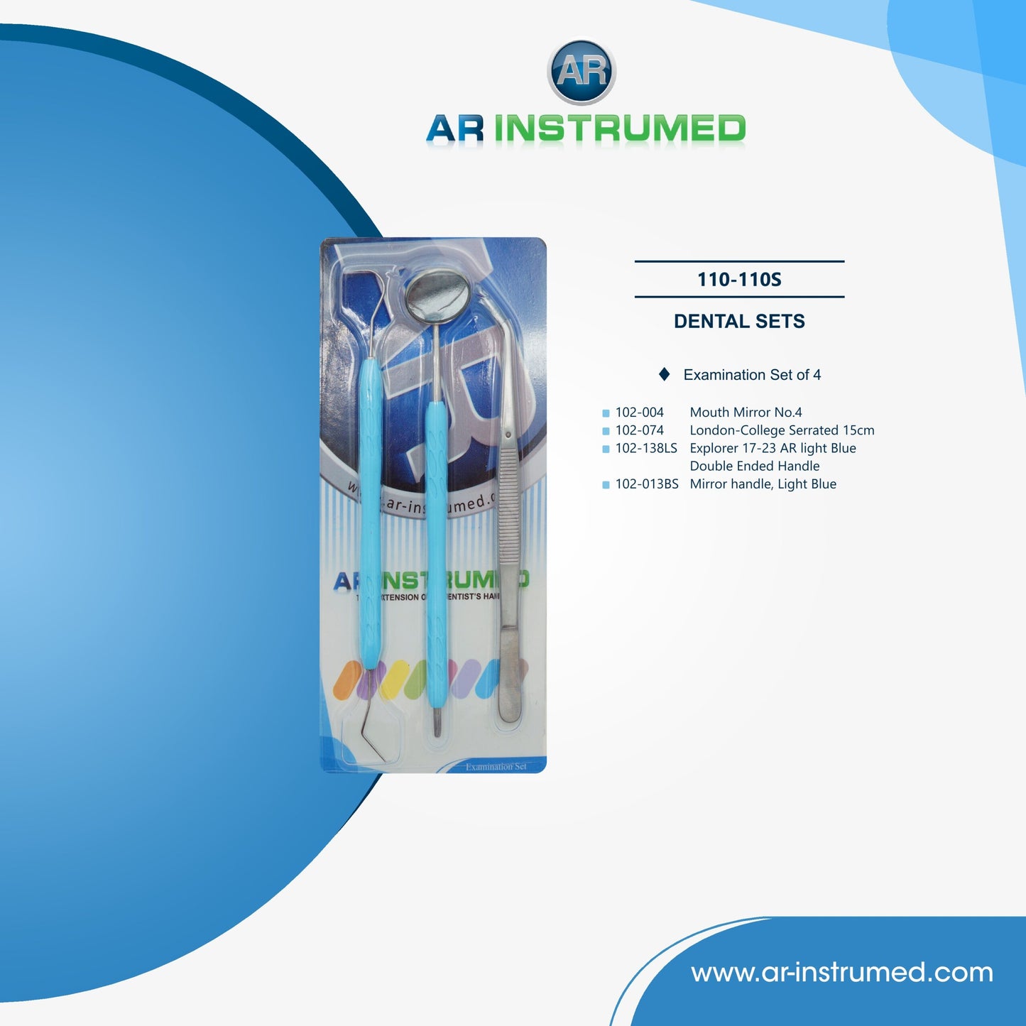 AR Instrumed Examination Instrument Kit Set of 4
