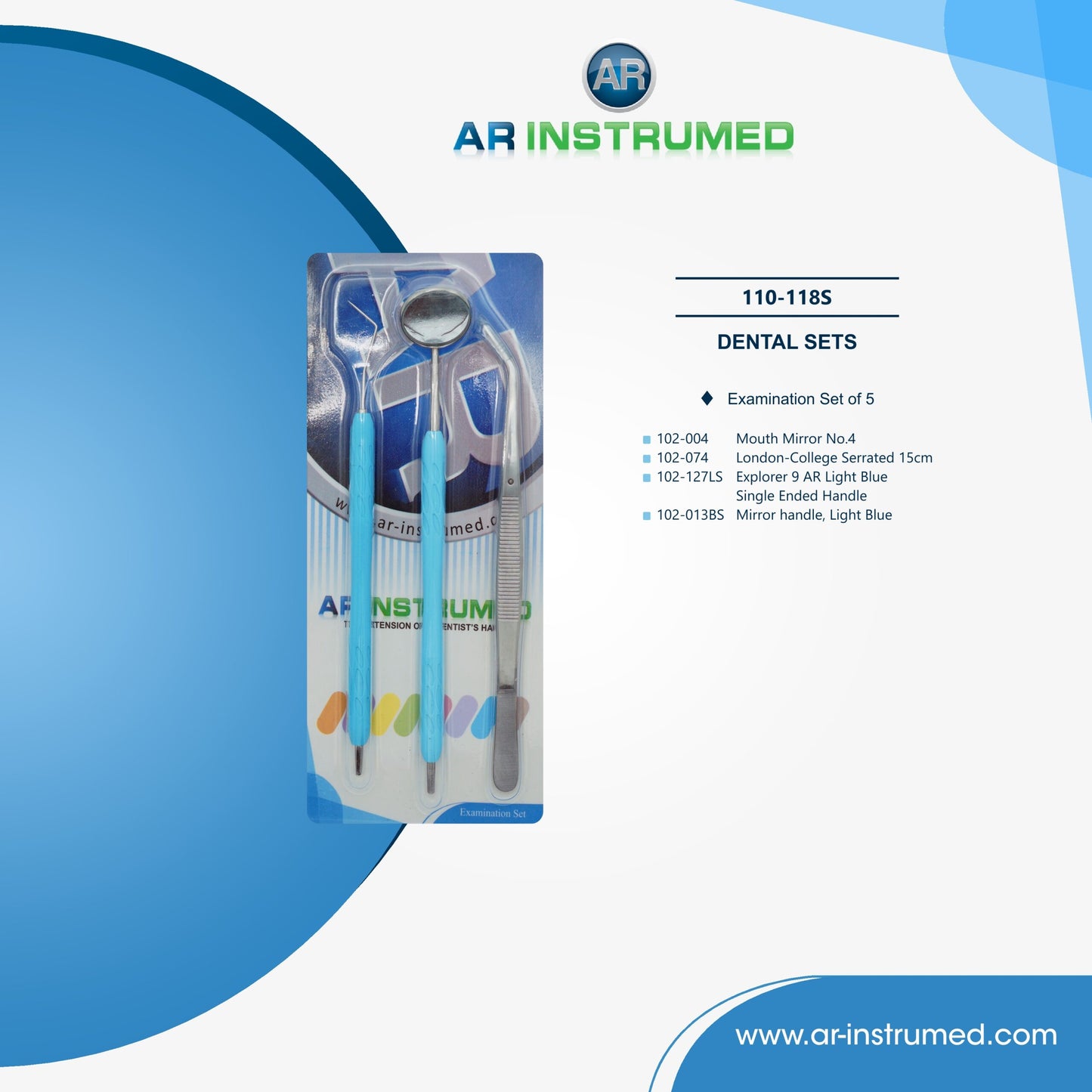 AR Instrumed Examination Instrument Kit Set of 4