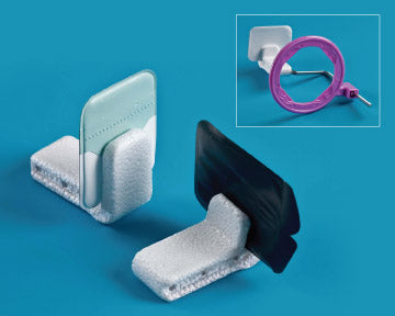 Flow Dental Foam Bite Blocks To Hold Film or PSP In 90 Degree Angle.