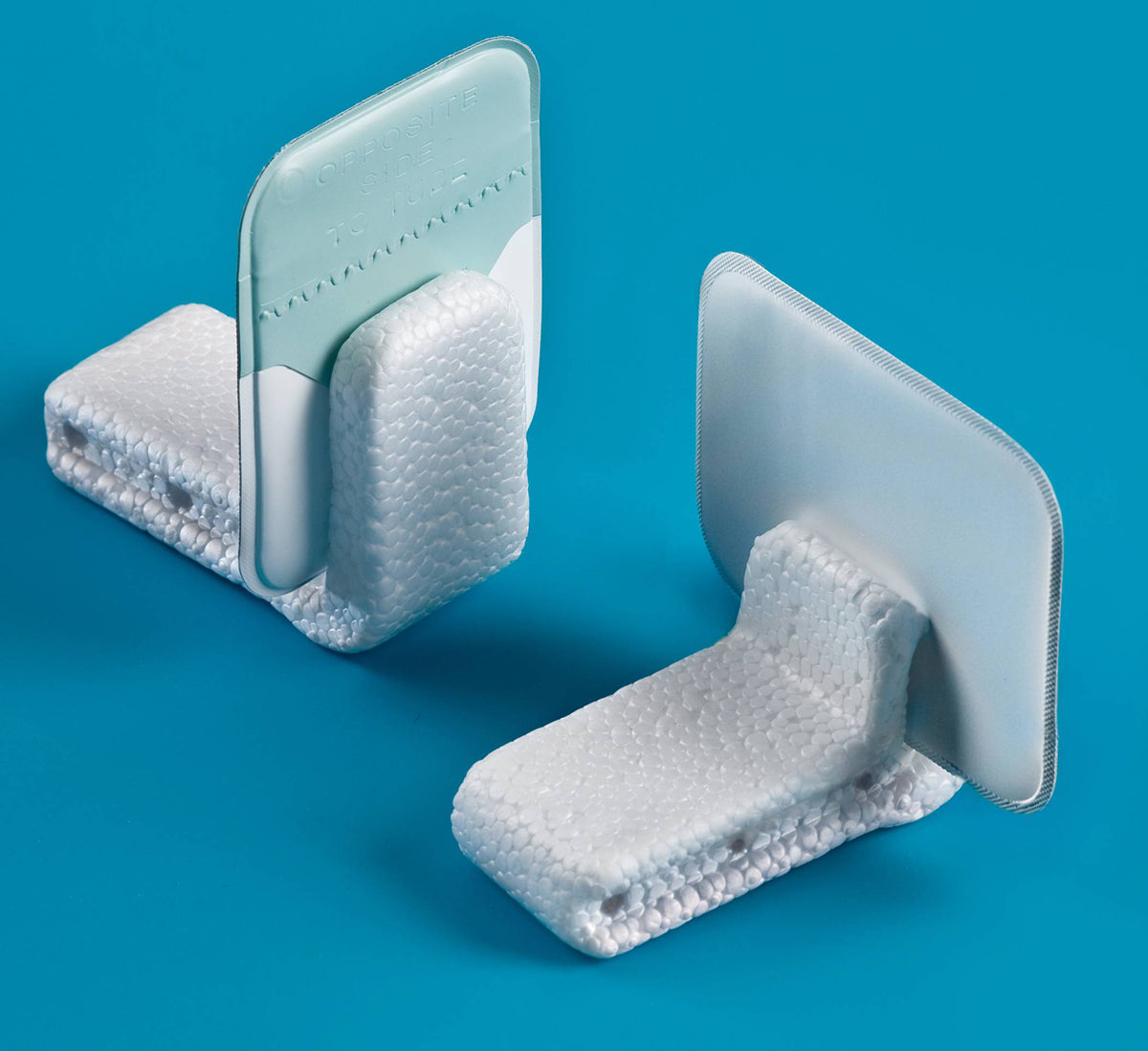 Flow Dental Foam Bite Blocks To Hold Film or PSP In 90 Degree Angle.