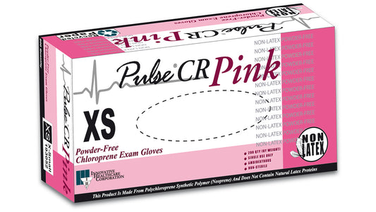 Innovative Pulse® Cr Powder-Free Polychloroprene Gloves Pink - 200/Bx, 2000/Case