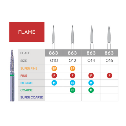 Flame Disposable Diamond 10/Pk