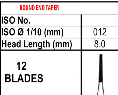 7653 Round End Finishing Bur