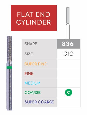 Flat End Cylinder Disposable Diamond 10/Pk