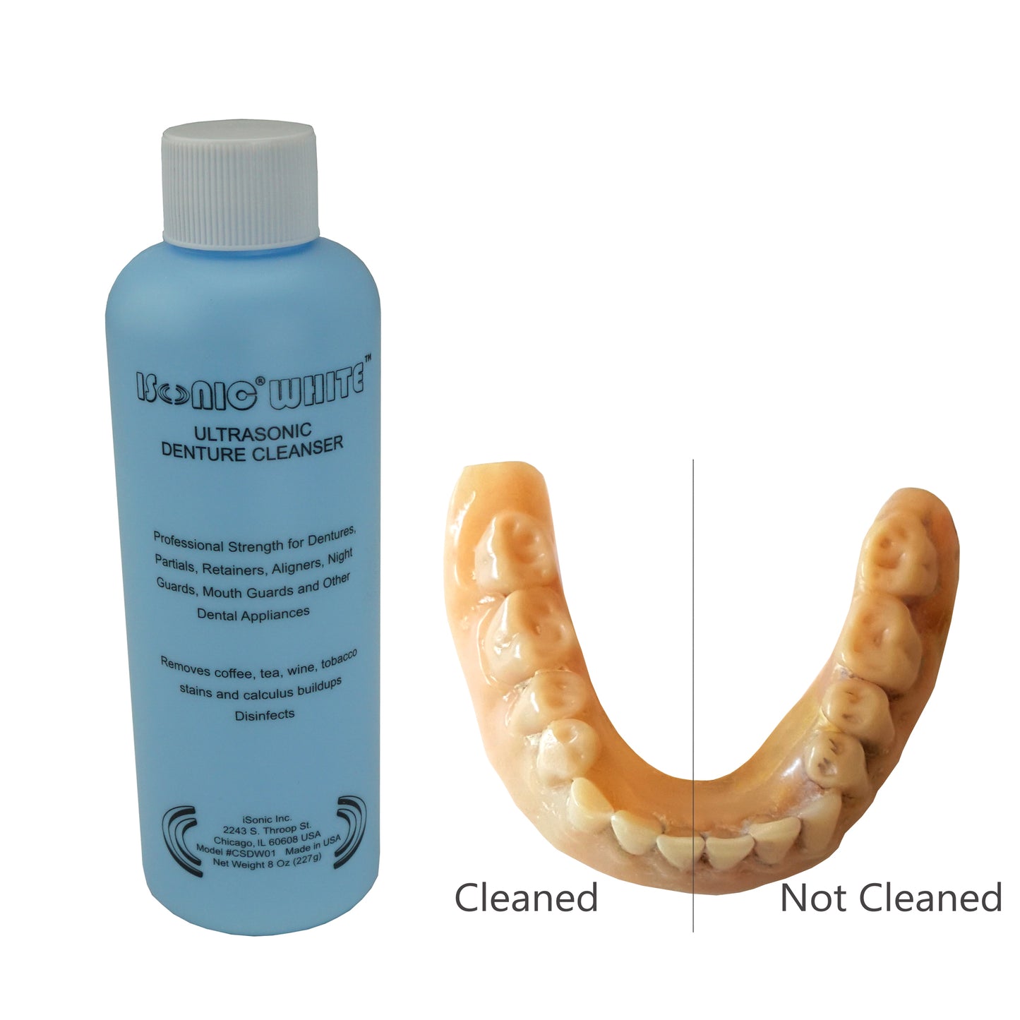 iSonic White Denture & Retainer Cleaner 8oz