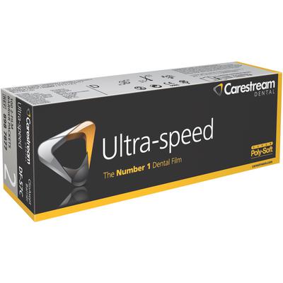 Carestream Ultra-Speed Intraoral film, DF-57C, Size 2, 2-film Super Poly-Soft Packets w/ ClinAsept Barrier. 100/bx