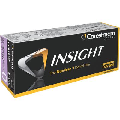 Carestream INSIGHT Intraoral film, IP-01C, Size 0, 1-film Super Poly-Soft Packets w/ ClinAsept Barrier 75/bx