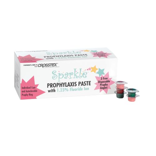Crosstex Sparkle™ Prophy Paste w/ Xylitol, Individual Cups, 200/bx