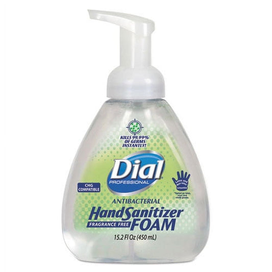 Dial® Antibacterial Hand Sanitizer, Foaming, 15.2 oz, 4/cs