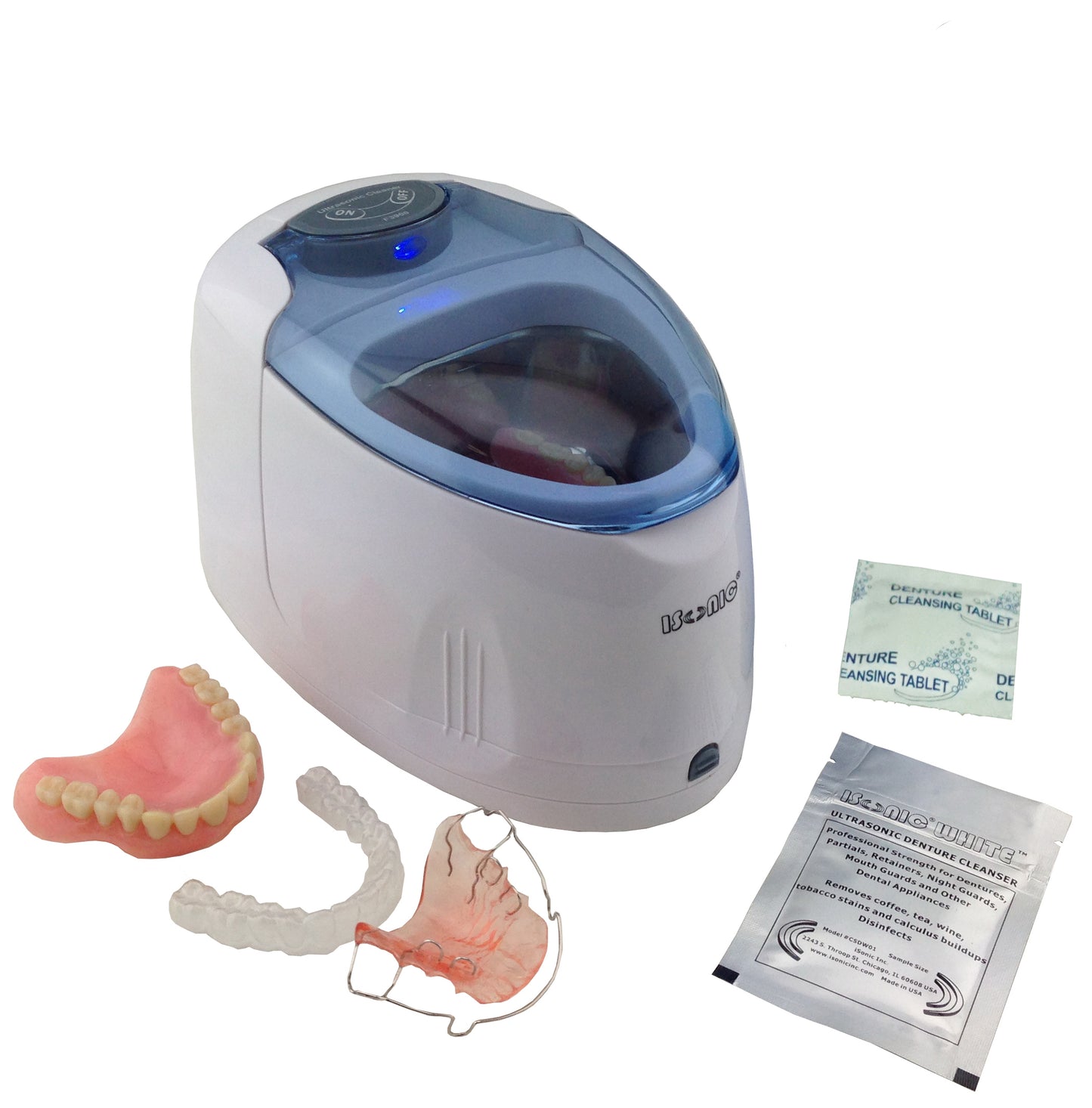 iSonic Ultrasonic Denture/Aligner/Retainer Cleaner