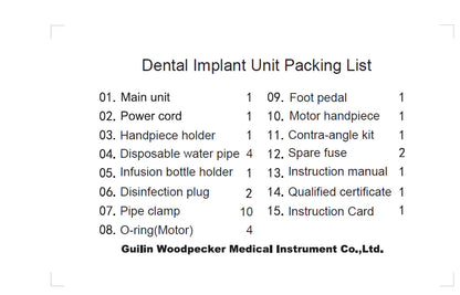 Woodpecker Implanter Plus Implant Motor w/ 20:1 Fiber Optic Contra Angle