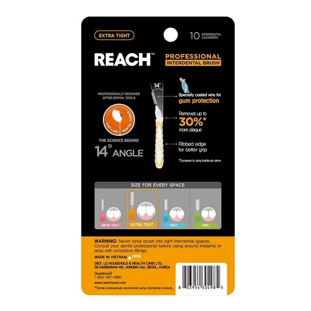 Reach® Professional Interdental Brush 2 ct/bg, 18 bg/pk