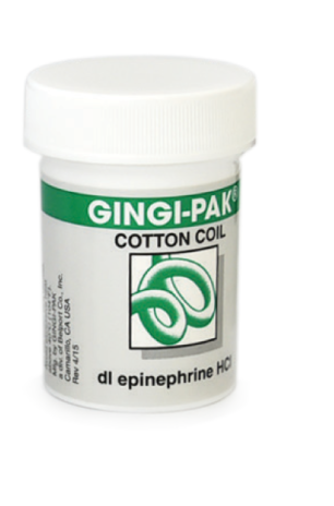 Gingi-Pak Cotton Pellets and Cotton Coil - Epinephrine