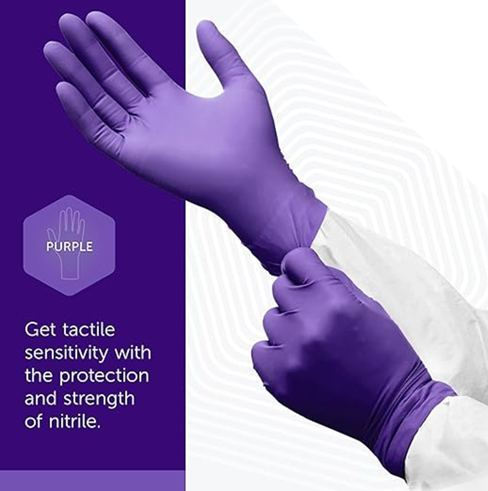 Nitrile Gloves Purple - 300 per Box /10 Boxes per Case (3000 gloves)