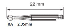 1556 | Domed Fissure - Cross Cut Operative & Surgical Carbide Burs