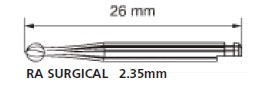 1556 | Domed Fissure - Cross Cut Operative & Surgical Carbide Burs