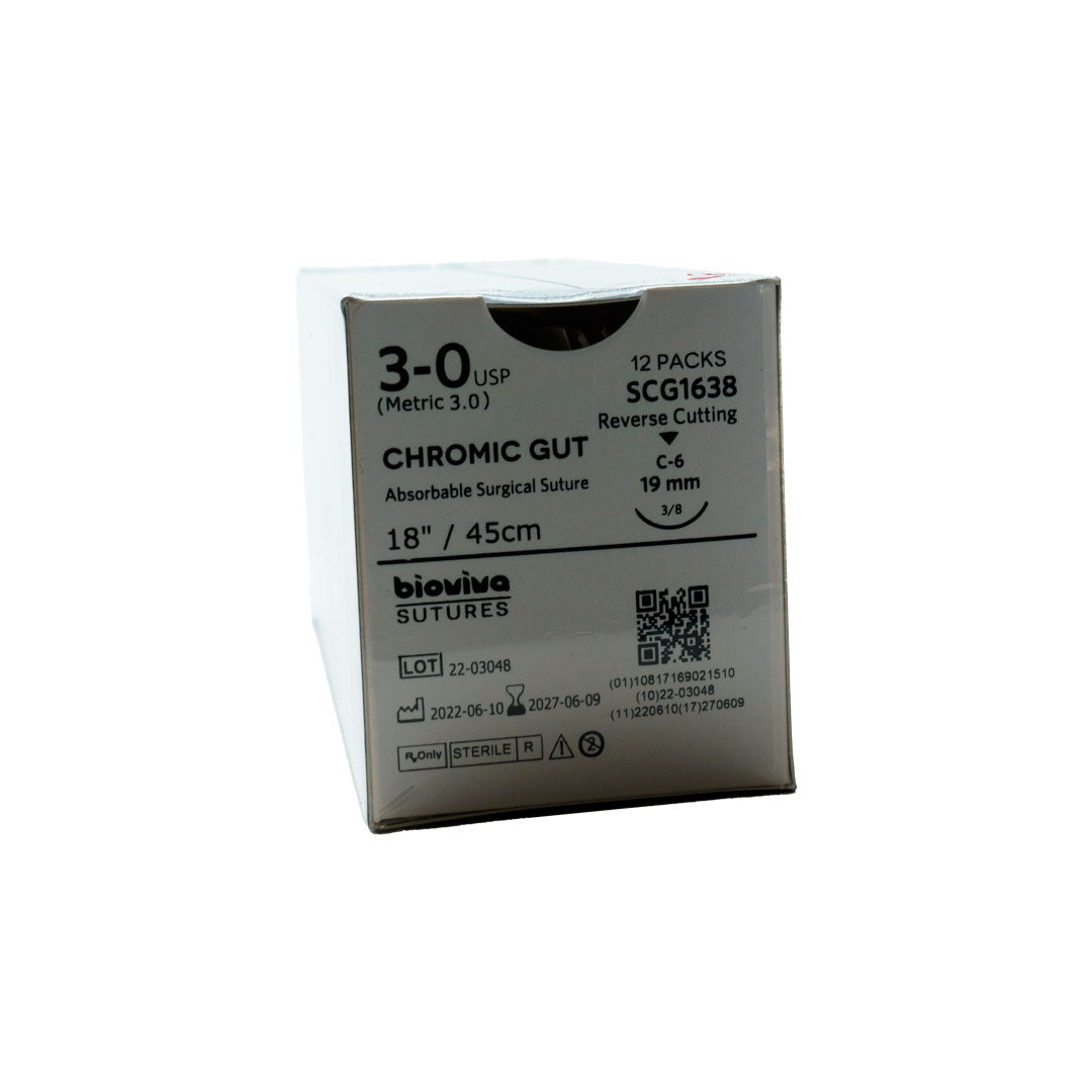 Suture Chromic Gut 12/Bx