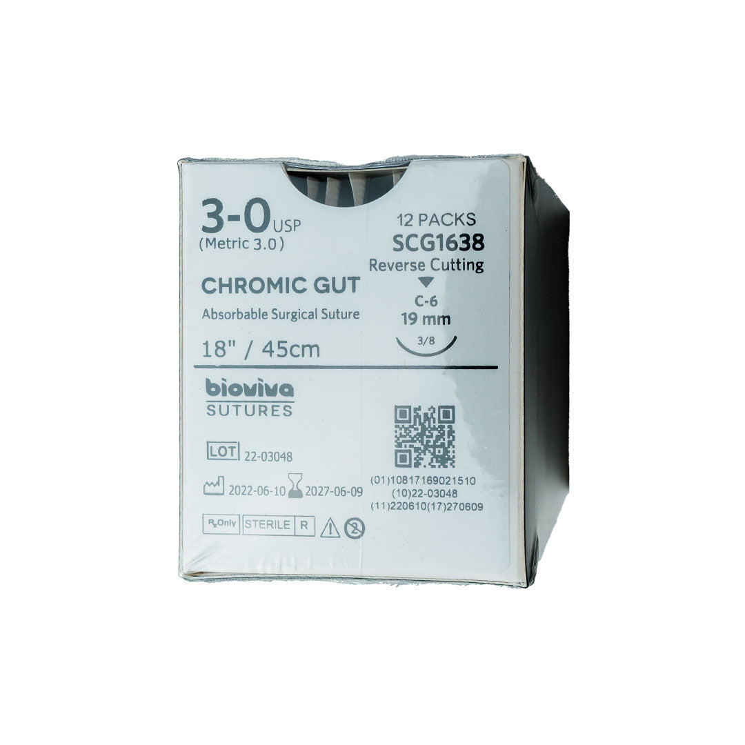 Suture Chromic Gut 12/Bx