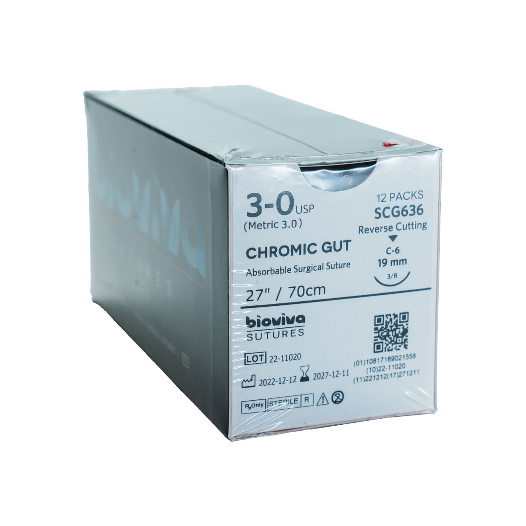 Suture Chromic Gut 12/Bx