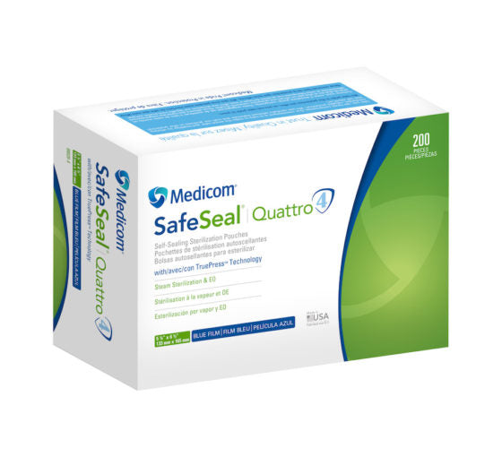 Medicom® SafeSeal® Quattro Sterilization Pouches