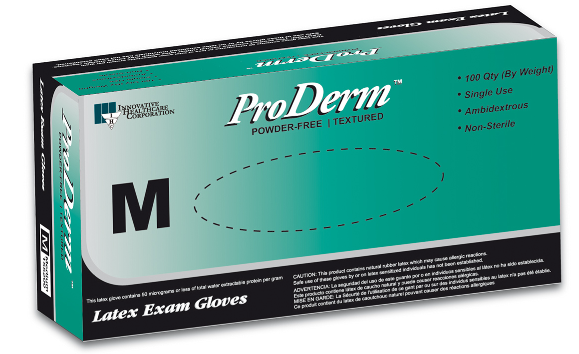 Innovative ProDerm™ Powder-Free Exam Gloves - Series 155, 100/bx, 10 bx/cs