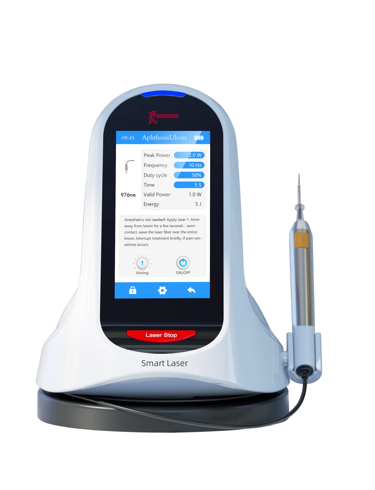 Woodpecker "Smart Laser" Dental Diode - 5W Triple Wavelength, 976nm, 450nm, 650nm - (Formerly LX16 Plus)