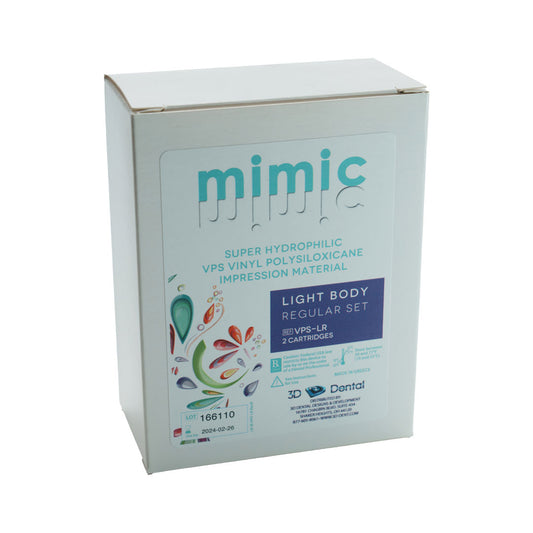 Mimic Vinyl Polysiloxane Impression Material - 4 x 50mL Cartridges, Regular Set