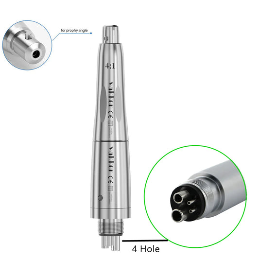 Vakker Dental Hygiene 4 hole Prophy Air Motor and 4:1 Straight Reduction Handpiece Set