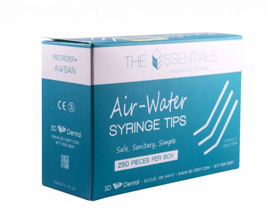 Air & Water Sani Tip Style Plastic Clear 250/Box 1500/Case